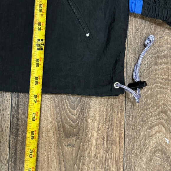 VTG Reebok Track Jacket Women's Large Black Nylon Windbreaker Colorblock 90s - Picture 9 of 11